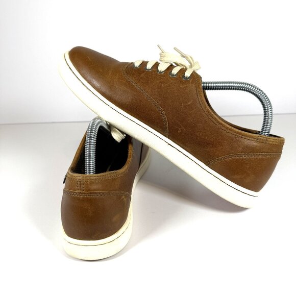 LL BEAN Women's sneakers 9M Brown Leather Low Top Lace Up - Picture 5 of 11